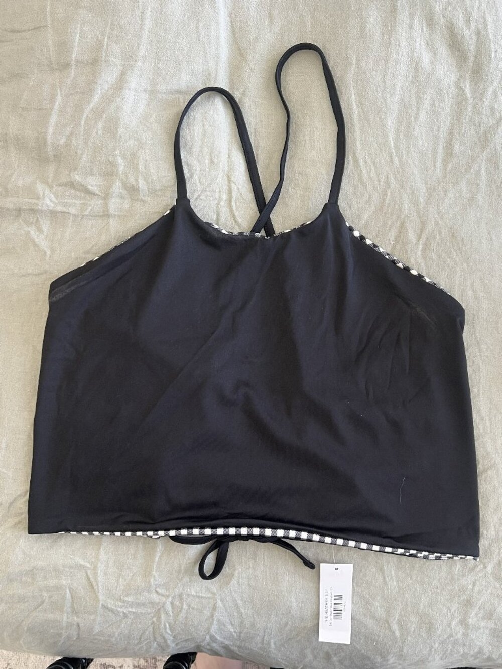 Reversable Lace-up Back Swim Top